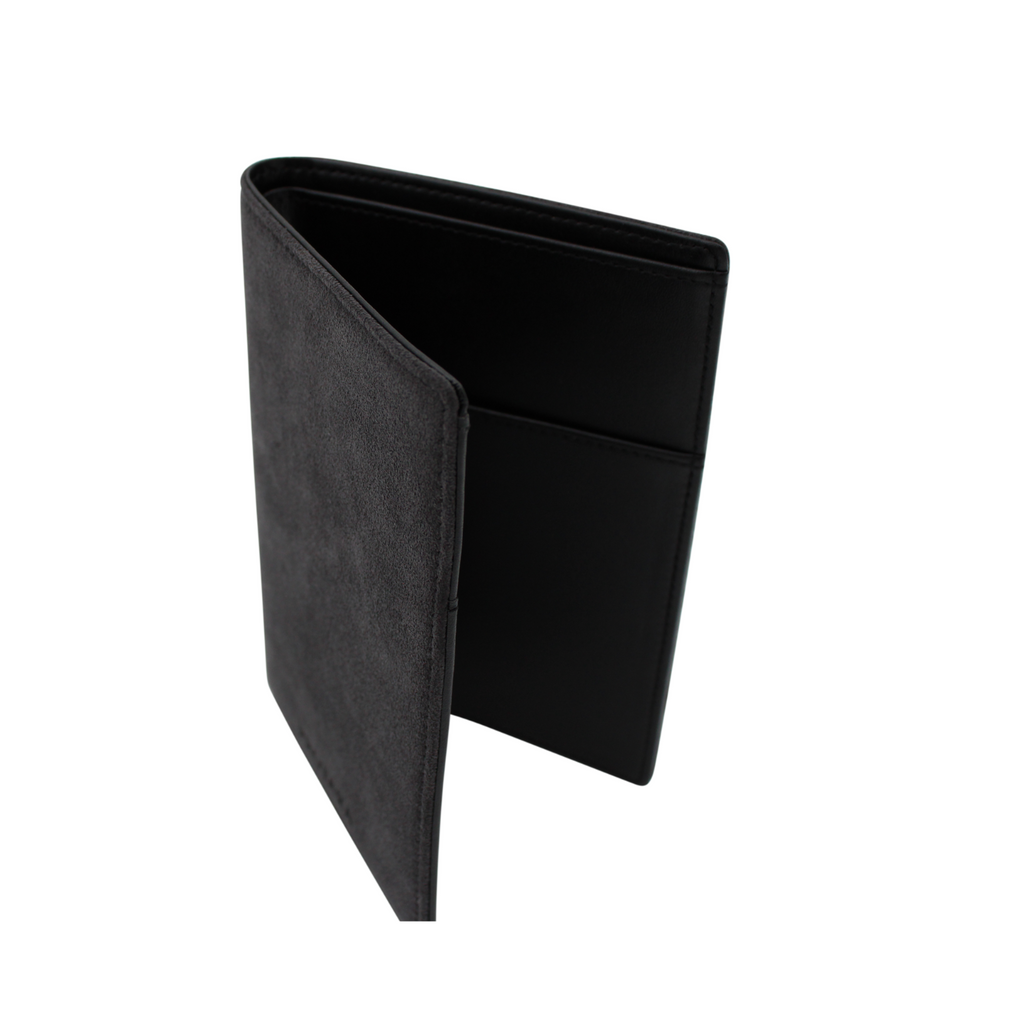 PROTARA Alcantara passport holder  - Midnight Jet Black