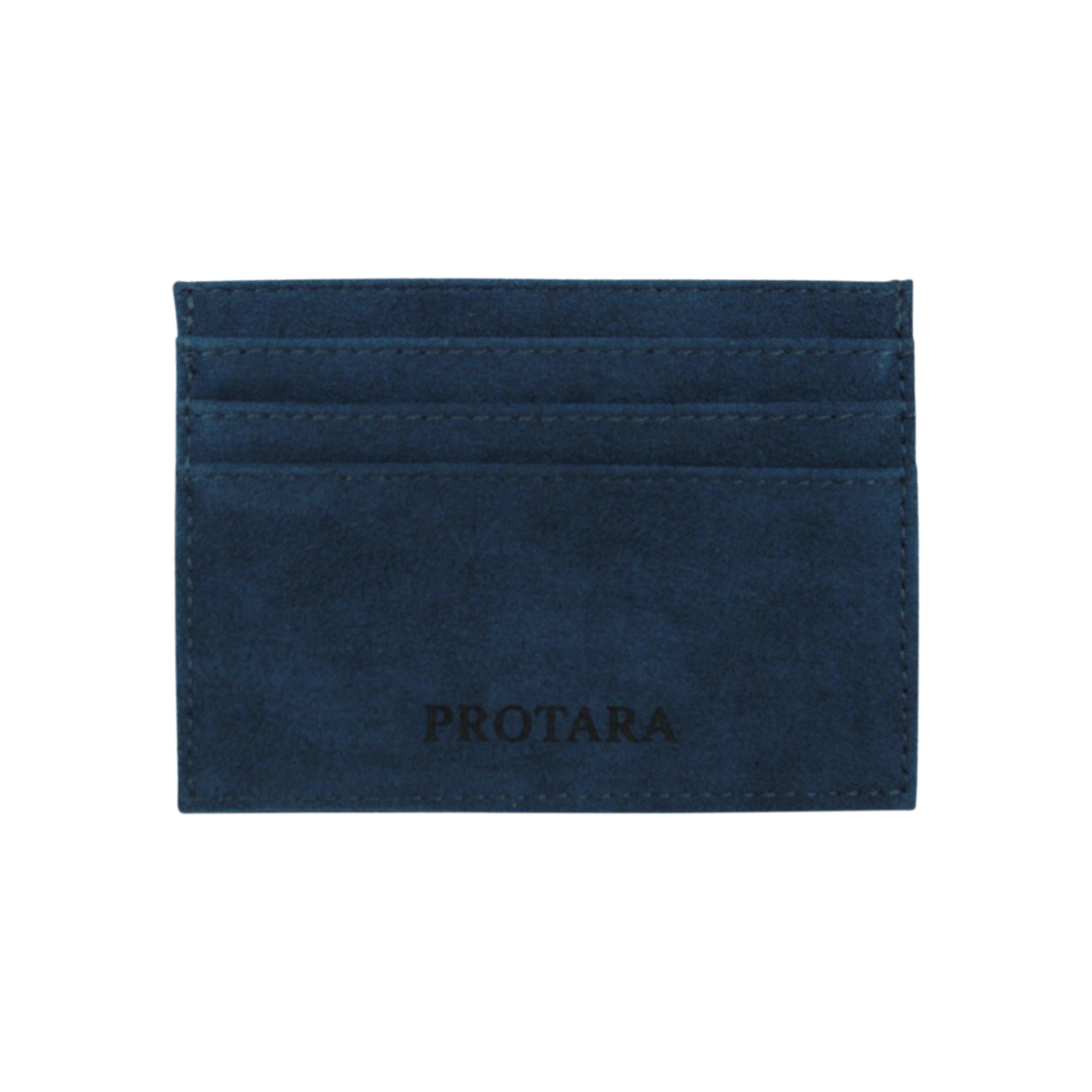 PROTARA Alcantara card holder - Ocean Voyage Blue