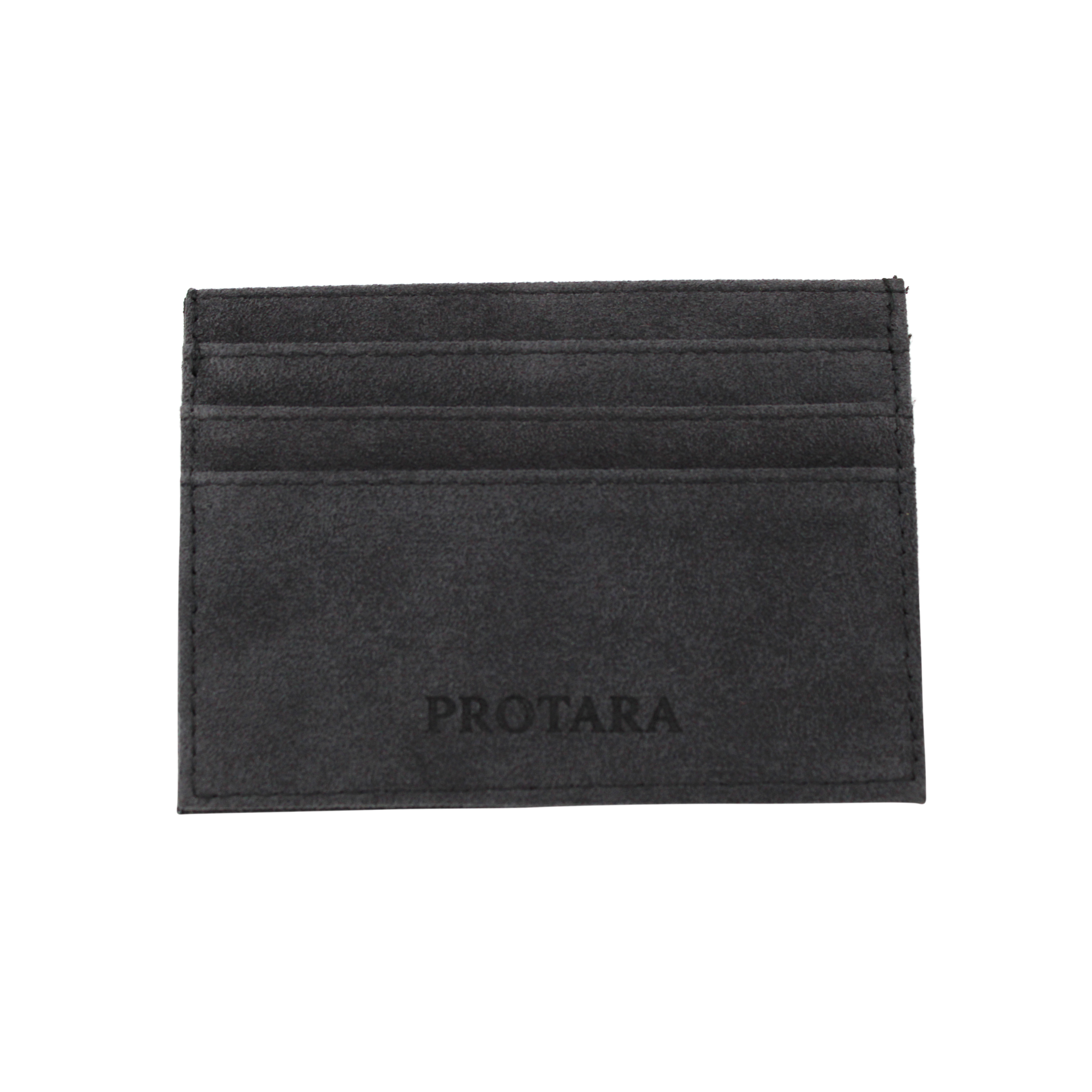 PROTARA Alcantara card holder- Midnight Jet Black