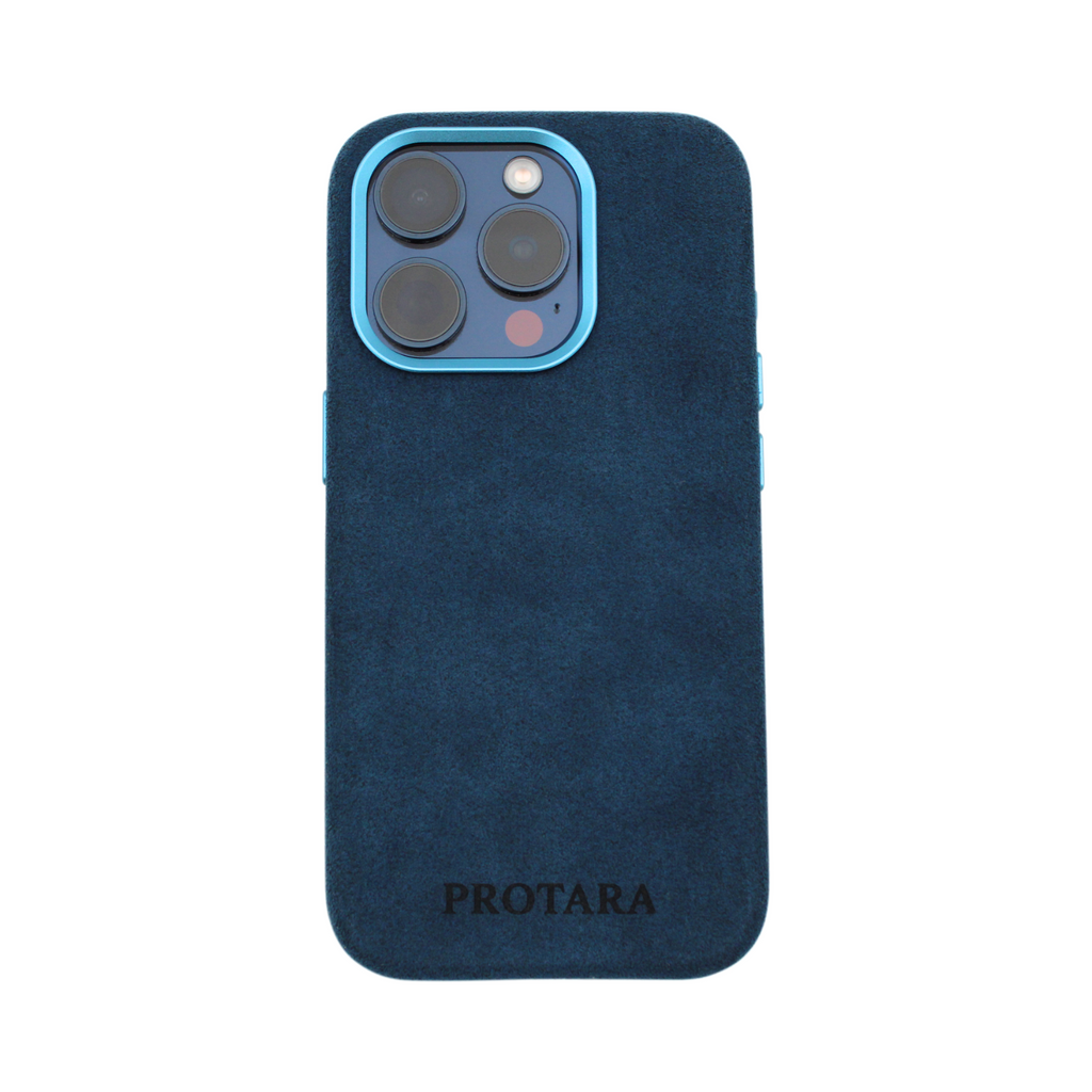 PROTARA Alcantara iPhone 14 Pro Case - Ocean Voyage Blue