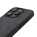 PROTARA Alcantara iPhone 15 Pro Case - Midnight Jet Black
