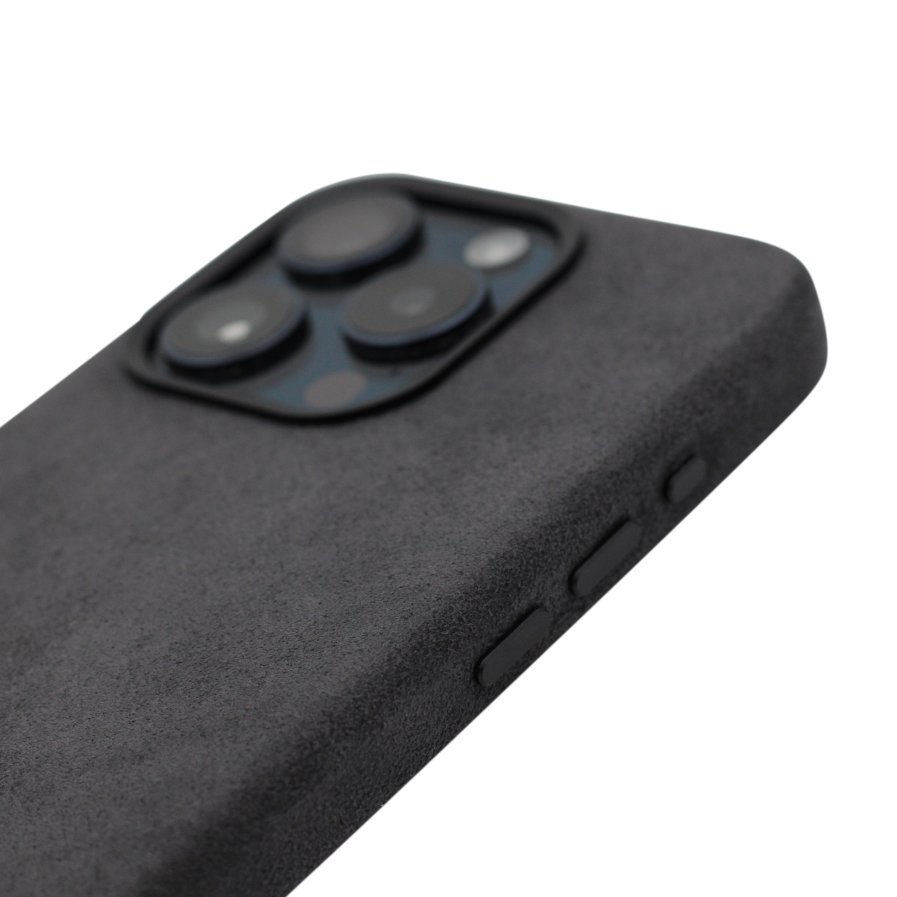 PROTARA Alcantara iPhone 16 Pro Case - Midnight Jet Black