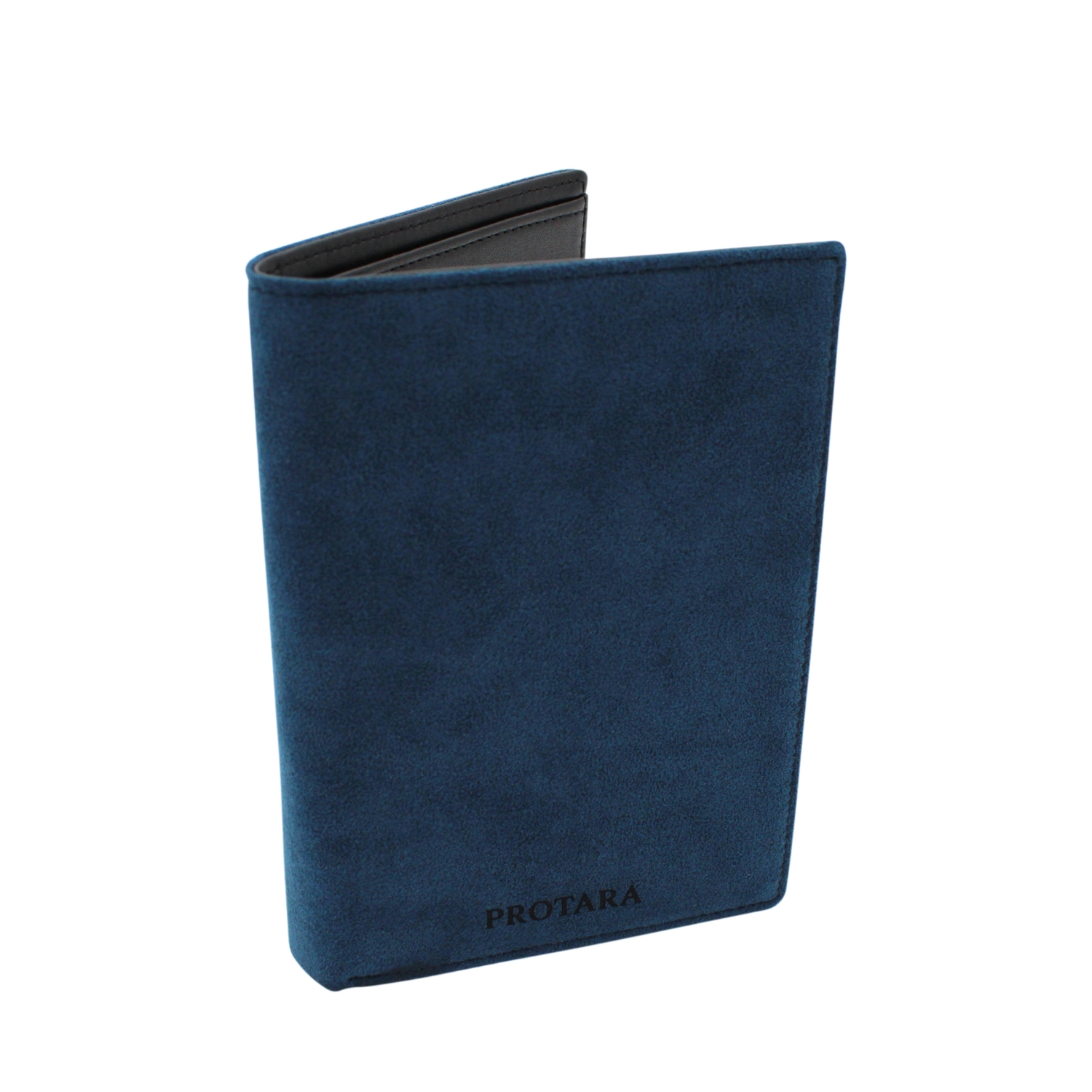 PROTARA Alcantara passport holder - Ocean Voyage Blue