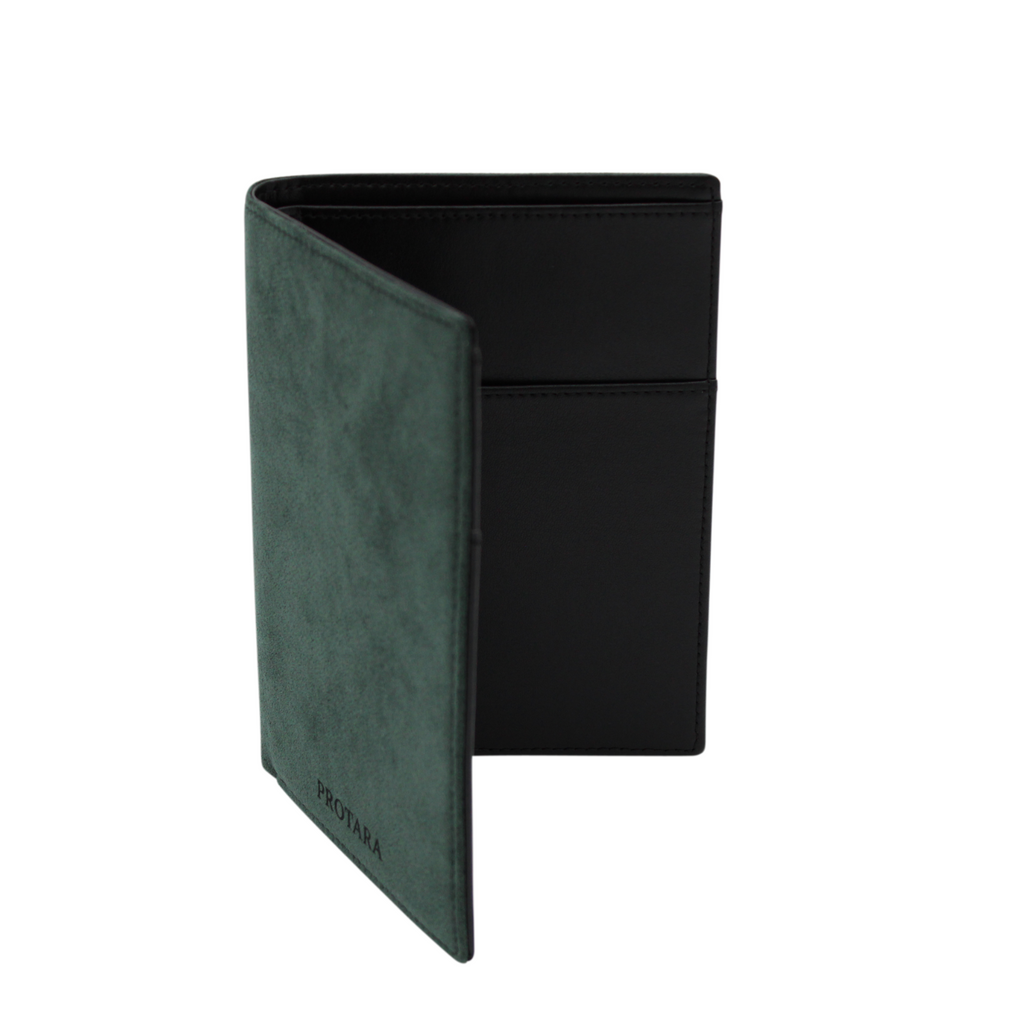 PROTARA Alcantara passport holder - Expedition Green