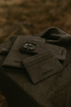 PROTARA Alcantara card holder- Midnight Jet Black