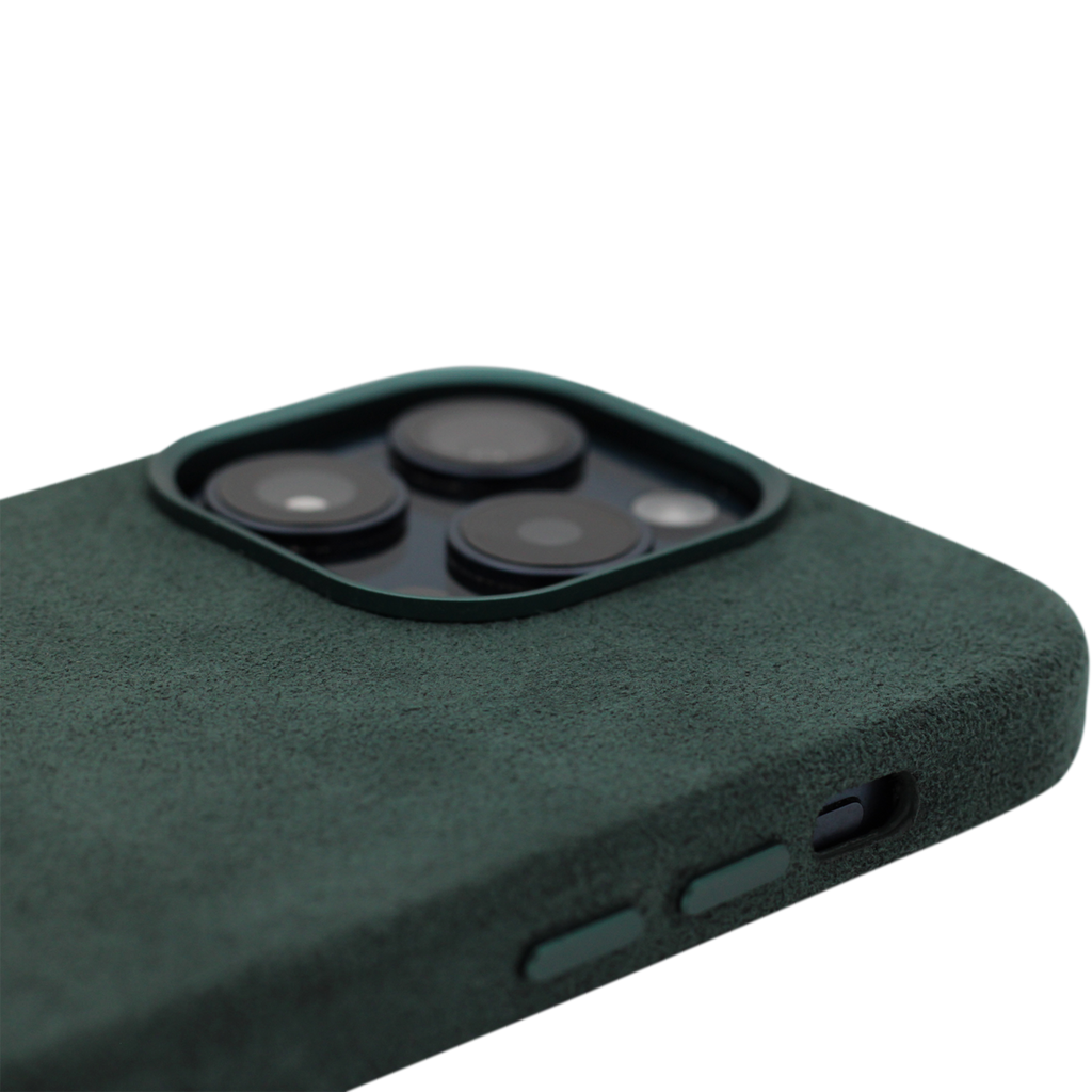 PROTARA Alcantara iPhone 14 Pro Case – Expedition Green
