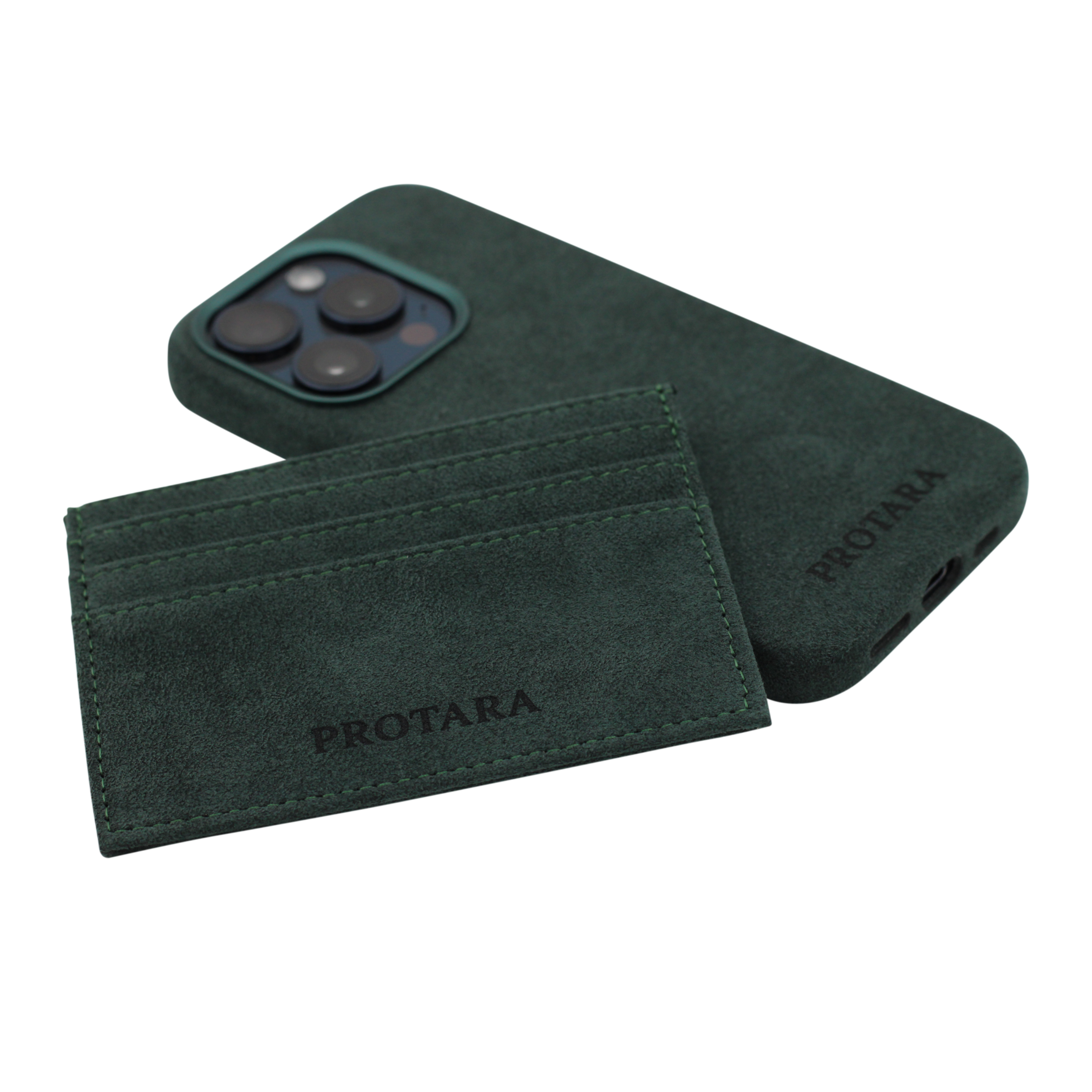 PROTARA Alcantara Card Holder – Expedition Green
