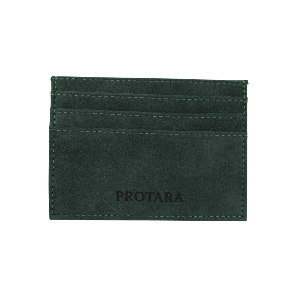 PROTARA Alcantara Card Holder – Expedition Green