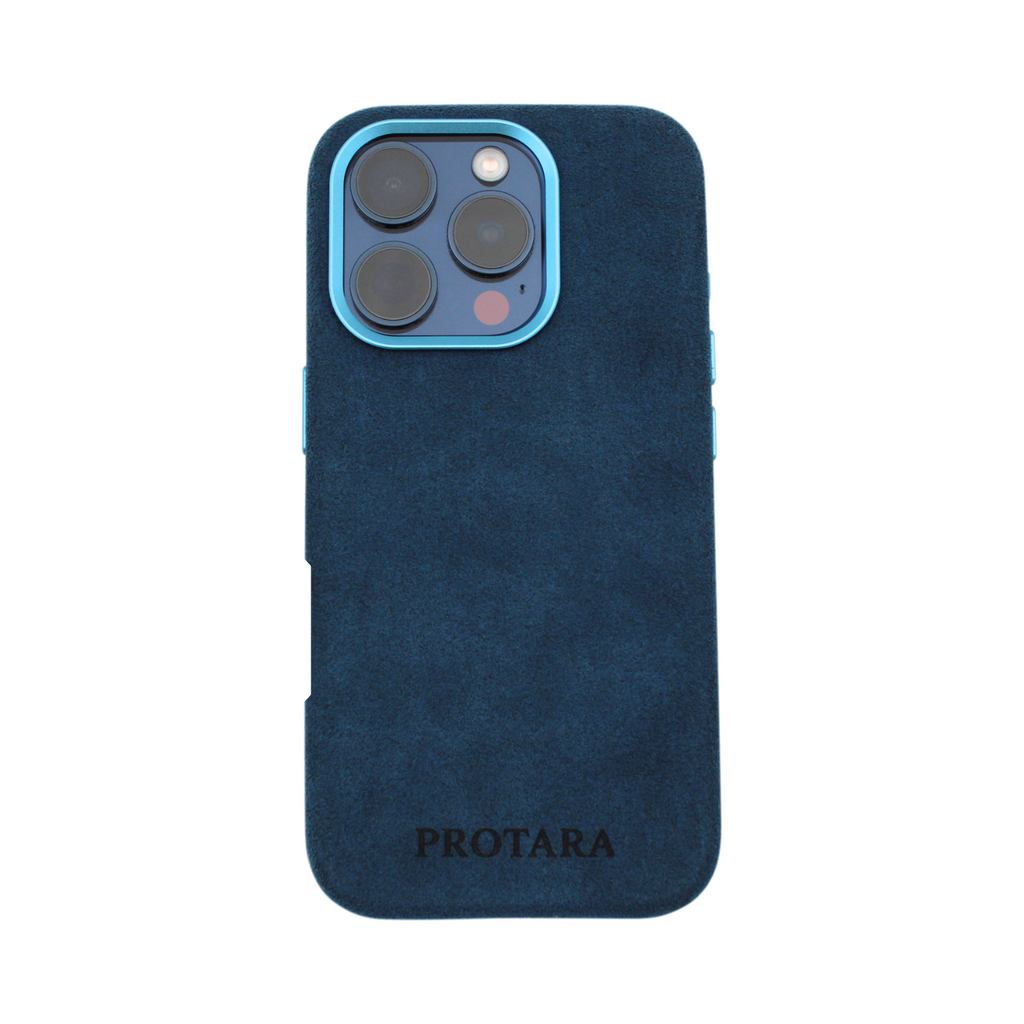 PROTARA Alcantara iPhone 16 Pro Max Case - Ocean Voyage Blue