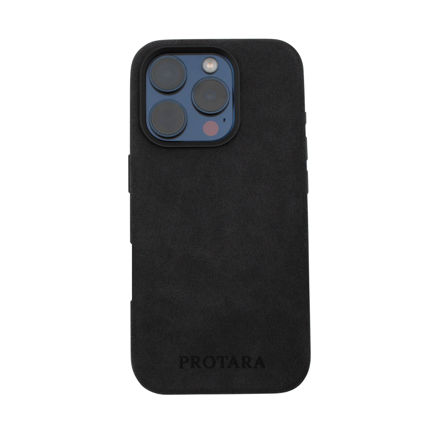 PROTARA Alcantara iPhone 16 Pro Case - Midnight Jet Black