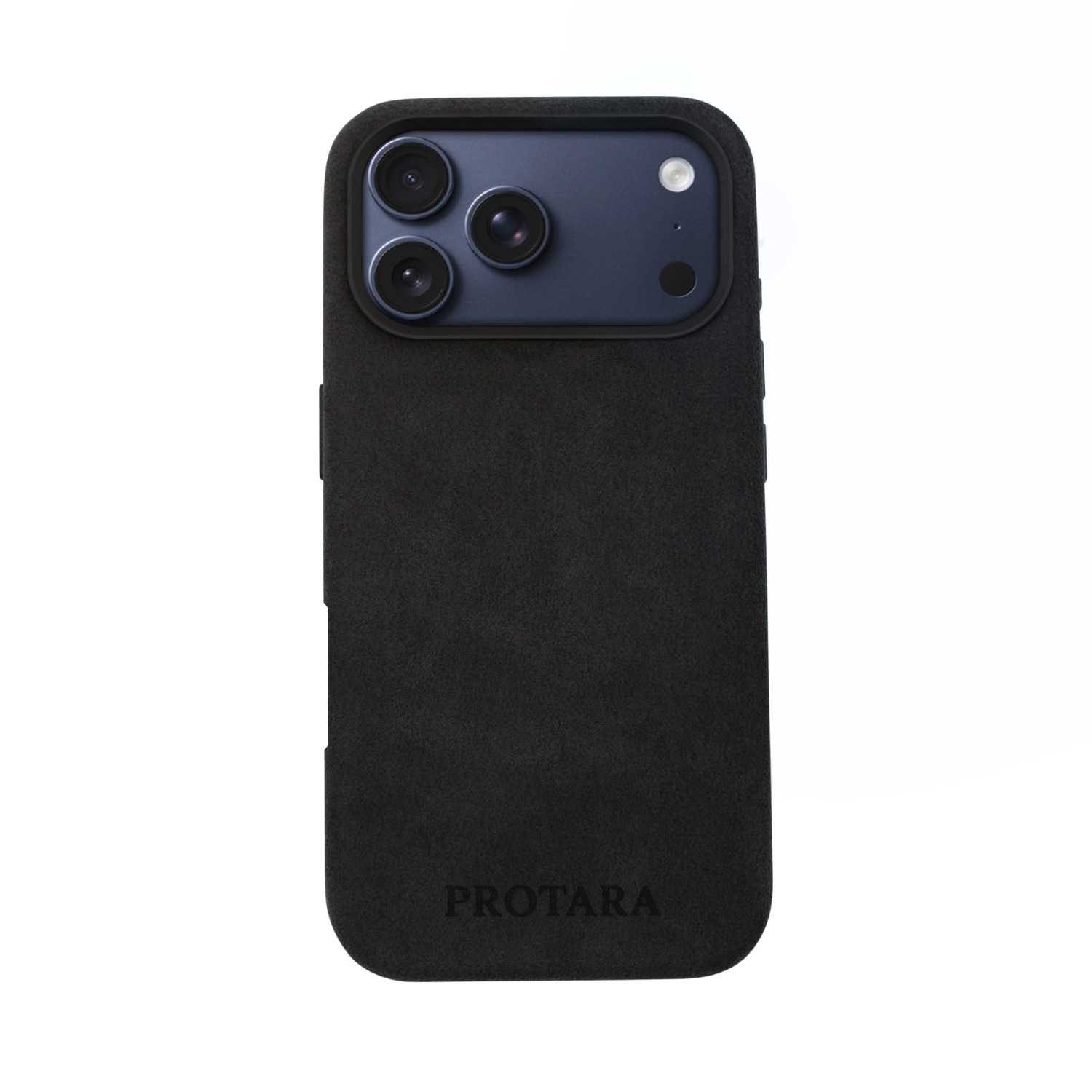 PROTARA Alcantara iPhone 17 Pro case – Midnight Jet Black